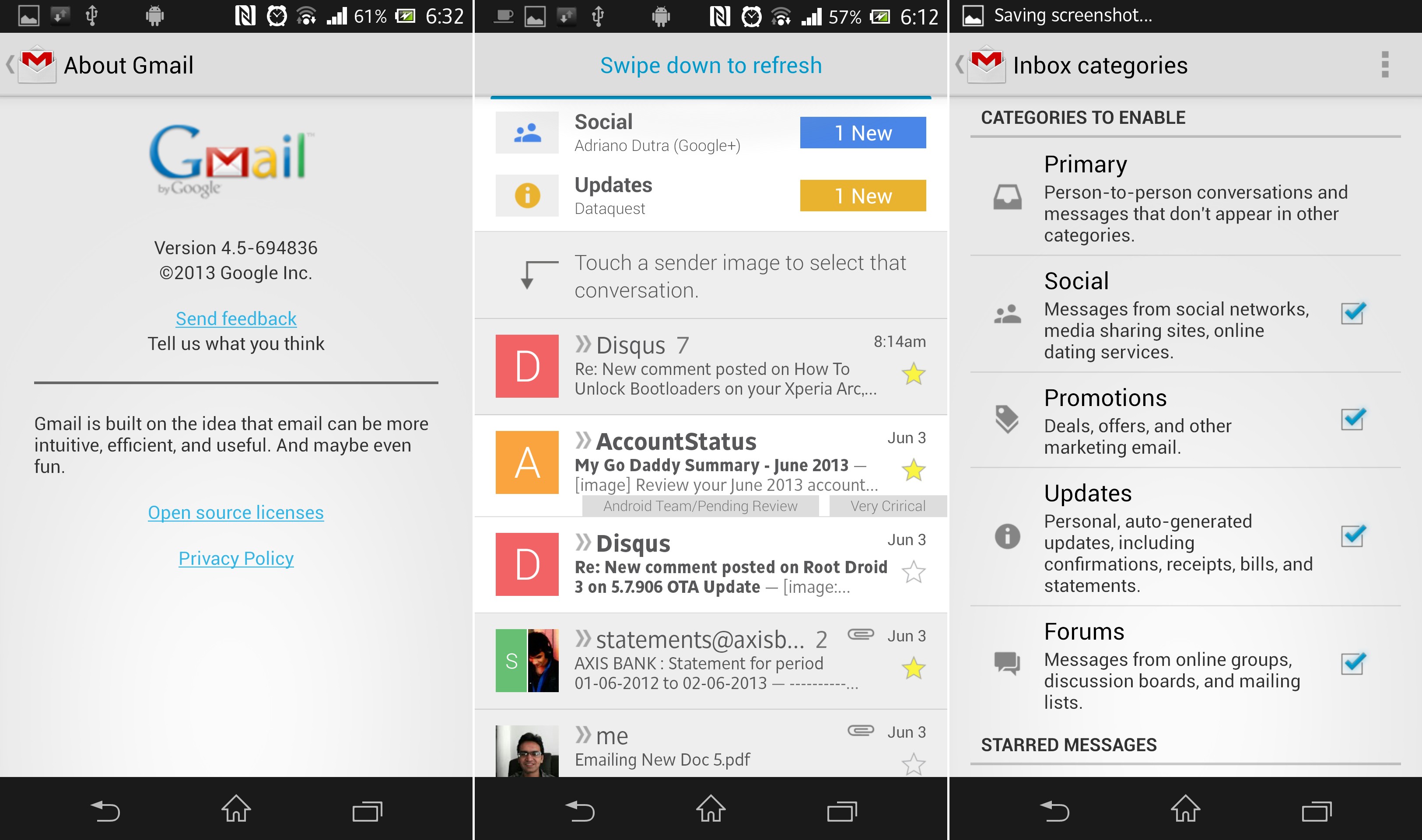 Gmail for android phone download pending